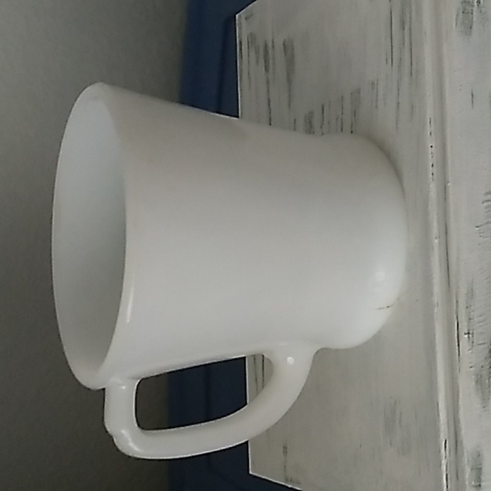 Vintage Blue Heaven milkglass coffee mug circa 1960's - Picture 2 of 9